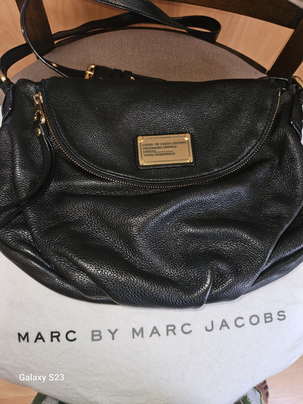 Marc by Marc Jacobs Classic Q Natasha Black Leather Crossbody Bag